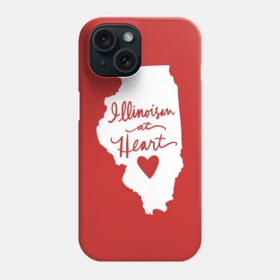 Illinoisan At Heart Illinois State Pride Calligraphy Phone Case