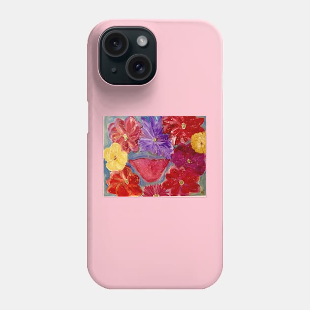 Gathering of the Levitating Blooms Phone Case by Shaky Ruthie's Art from the Heart