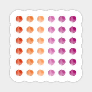 Watercolor Dots - lesbian pride Magnet