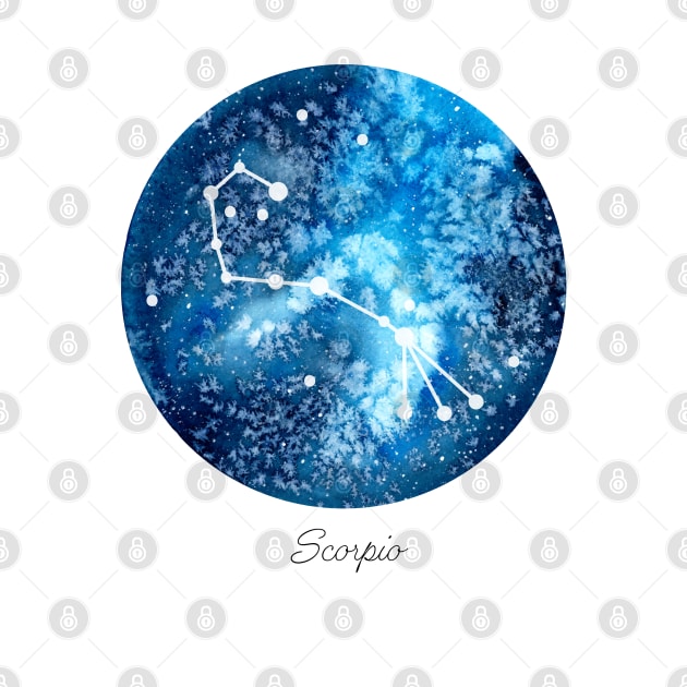 Scorpio Constellation | Star Sign | Watercolor by Harpleydesign