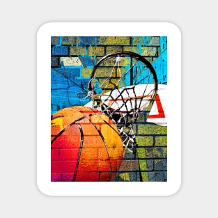 Basketball art print swoosh 107- Basketball artist design Magnet