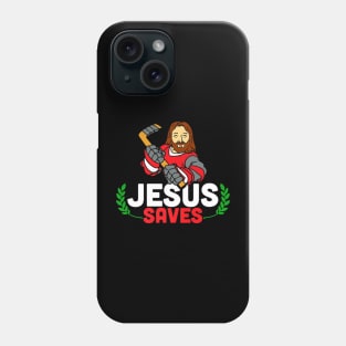 Saves Goalie Ice Hockey Jesus Christ Phone Case