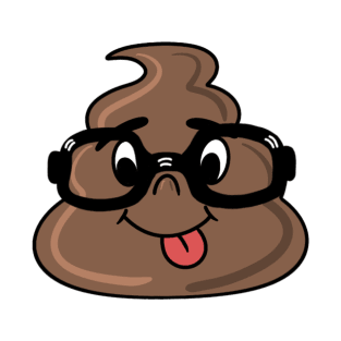 Cheeky nerd poop emoji T-Shirt