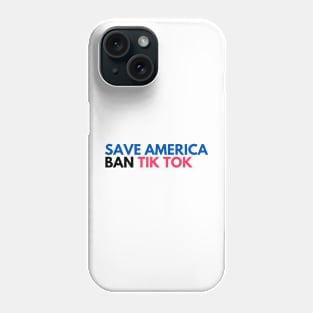 ban tiktok save america Phone Case