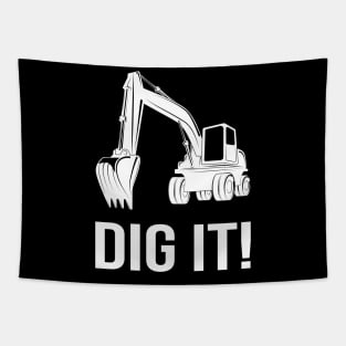 Dig it Excavator Tapestry