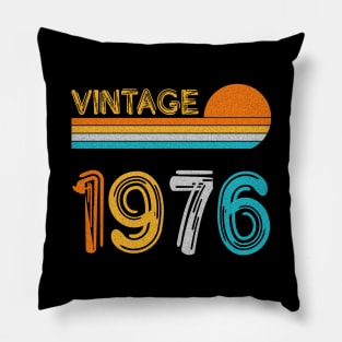 Vintage 1976 Happy 47th Birthday Retro Pillow