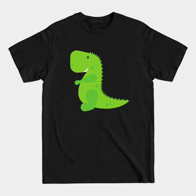 Discover Smiling Green Baby T Rex Dinosaur - Baby Dinosaur - T-Shirt