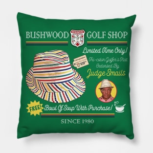 Judge Smails Golf Hat Ad Bushwood Golf Shop Pillow