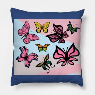 Beautiful Colorful Butterflies Pillow