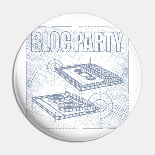 Bloc Party Technical Drawing Pin