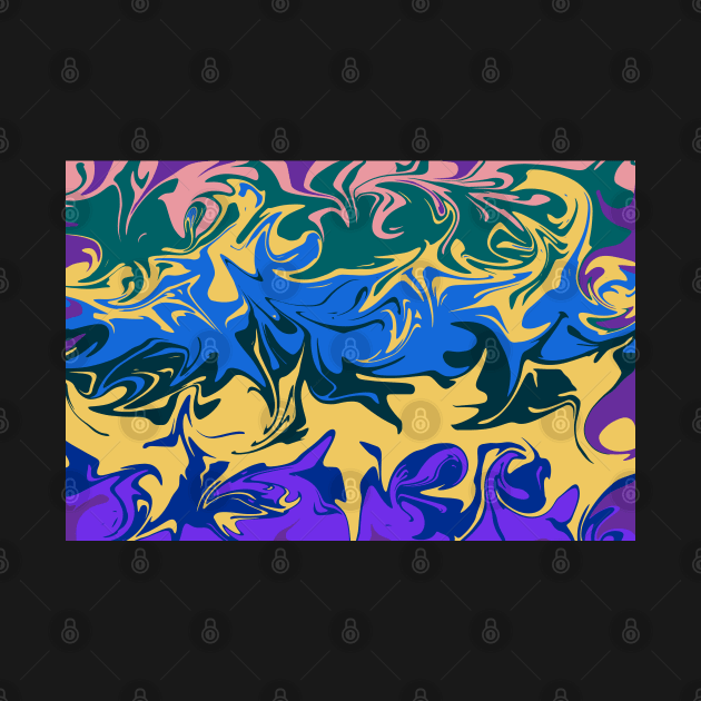 Hurricane, color storm in blue, purple and yellow by KINKDesign