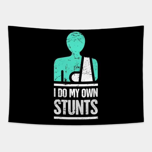 Stunts - Get Well Gift Fractured Broken Hand Tapestry by MeatMan