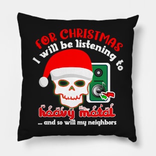 HEAVY METAL CHRISTMAS SWEATER, SHIRT, SOCKS, AND MORE Pillow