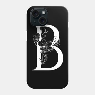 Letter B Monogram - Floral Initial Phone Case