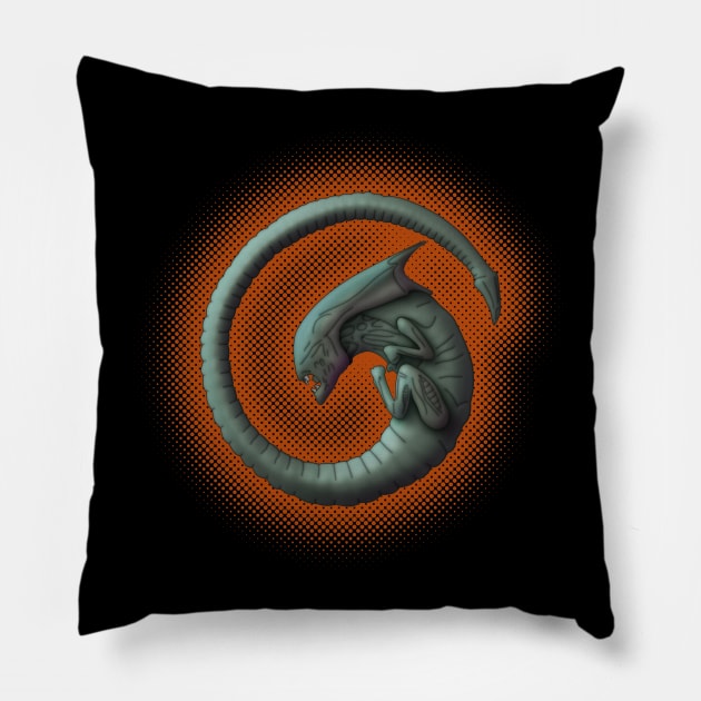 Alien on Board - Warm Pillow by adam@adamdorman.com