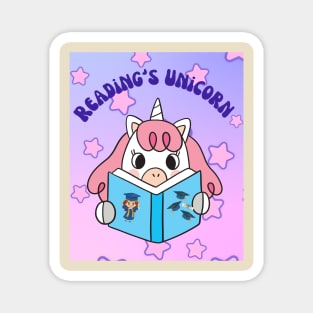 Reading unicorn , books , success Magnet