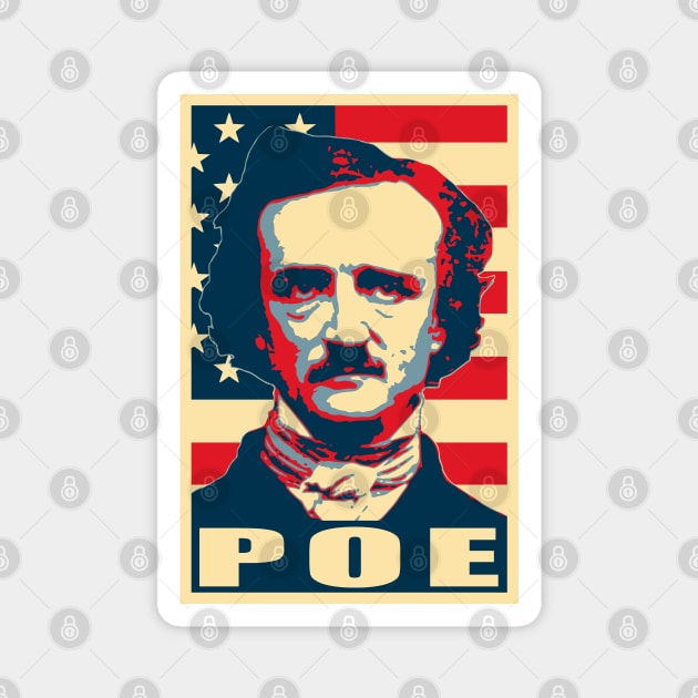 Edgar Allan Poe Politica Propaganda Pop Art Magnet by Nerd_art