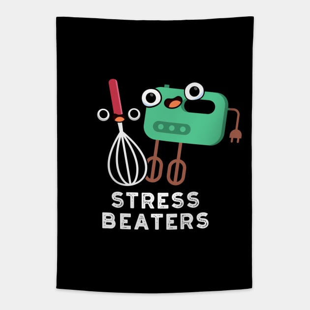 Stress Beaters Cute Baking Whisk Pun Tapestry by punnybone