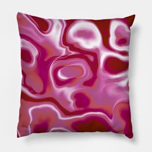 Lesbian Pride Abstract Swirled Spilled Paint Pillow