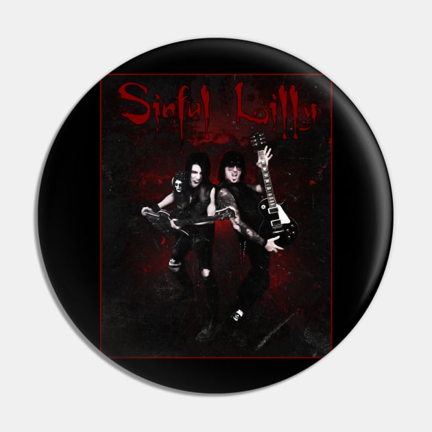 Sinful Lilly Red & Black Pin by SinfulLIlly