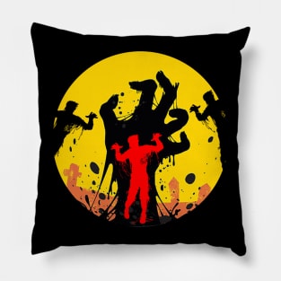 Moon zombie skull Pillow