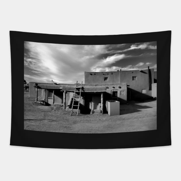 Taos Pueblo Study 1 Tapestry by bobmeyers