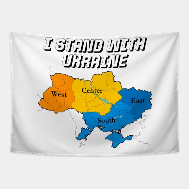 I STAND WITH UKRAINE Tapestry by Rezall Revolution