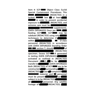 SCP Redacted Document v1 T-Shirt