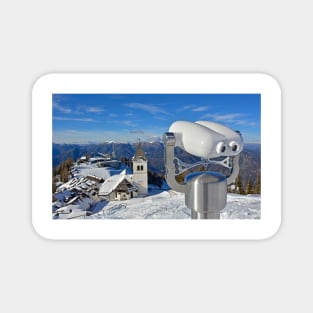 Viewing Binoculars on Monte Lussari Magnet