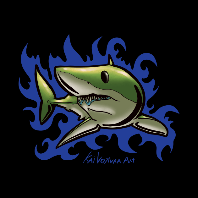 Mako Shark Surf Rad Design Color Variant B by Kai Ventura