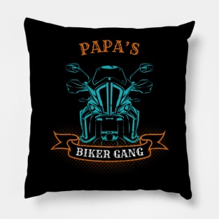 Papa's Biker Gang Father's Day Pillow