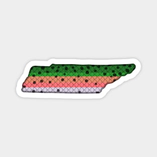 Trout Fishing Rainbow Trout Pattern Tennessee State Map Magnet