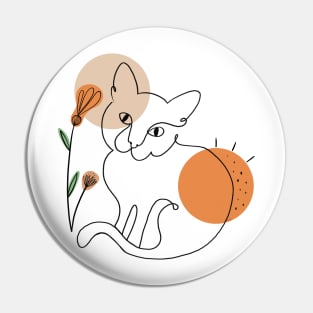 PEACHY CAT LINE ART Pin