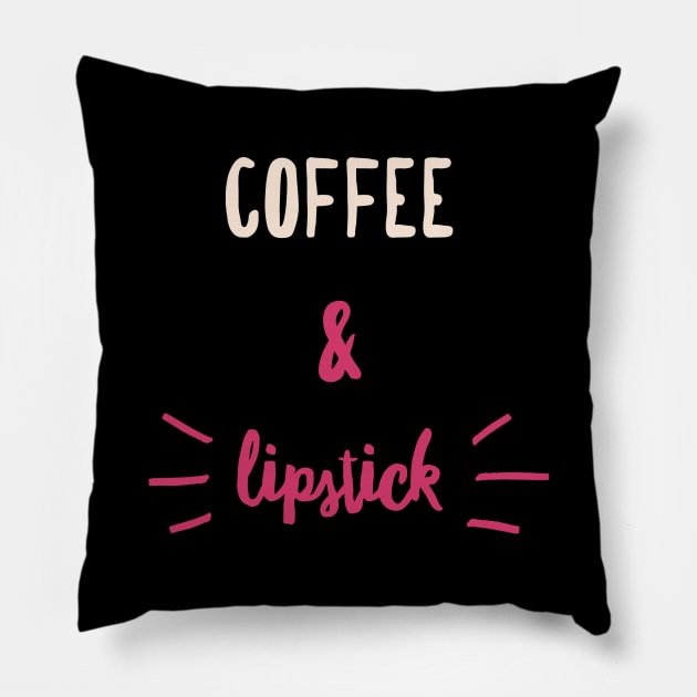COFFEE & LIPSTICK Pillow by Boga