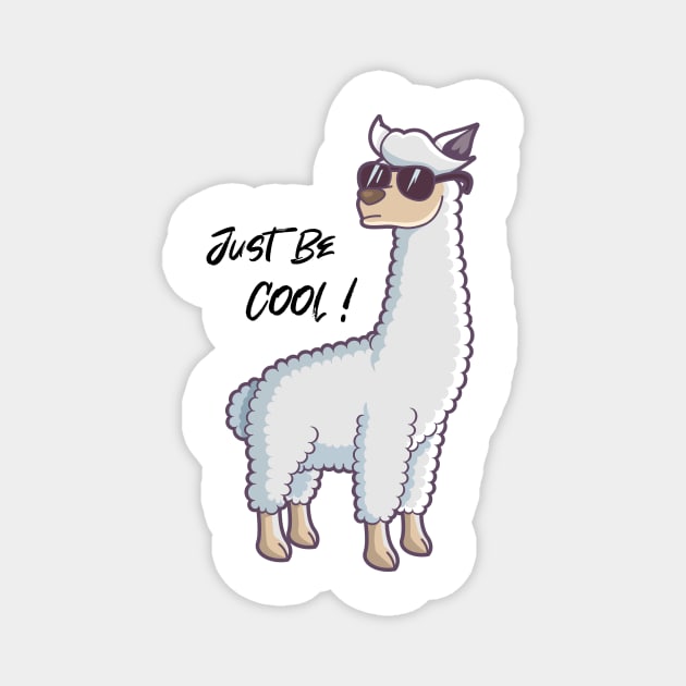 Just Be Cool Llama Magnet by Utopia Shop