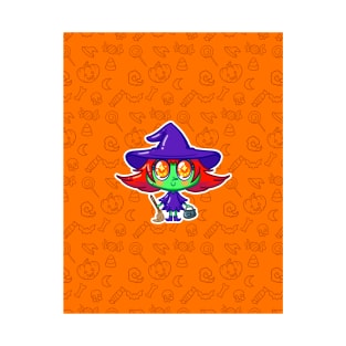 Cute little monster witch pattern T-Shirt