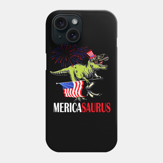 Mericasaurus 4th of july independence day gift Phone Case by DODG99