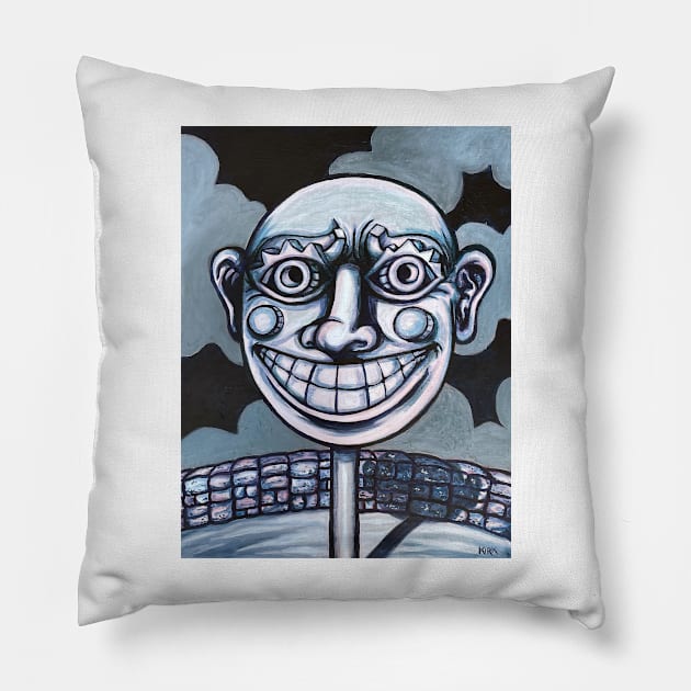 Monument to Happiness Pillow by jerrykirk