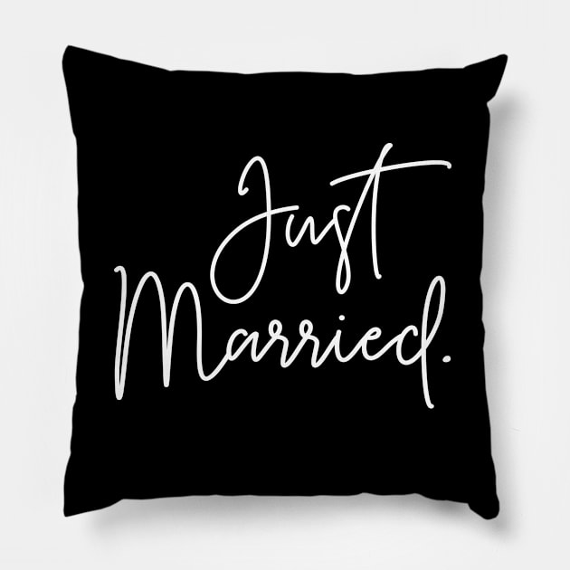 Just Married Pillow by Lulaggio