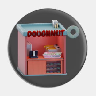 3d rendered isometric doughnut shop perfect for design project Pin