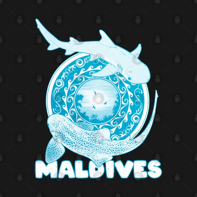 Maldives Leopard Shark Whitetip Reef Shark by NicGrayTees