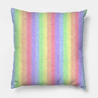 Rainbow Pastel Stripes Pillow