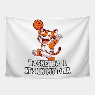 Tiger Basketball Funny DNA Tapestry