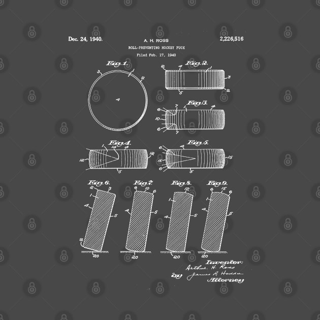 Ice Hockey Patent - Hockey Puck Art - Antique by patentpress