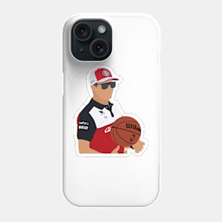 Kimi Raikkonen playing basketball ahead of the 2021 USA Grand Prix Phone Case