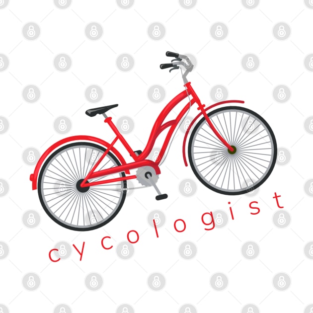 Cycologist Cute Red Bike Cyclists Design by tnts