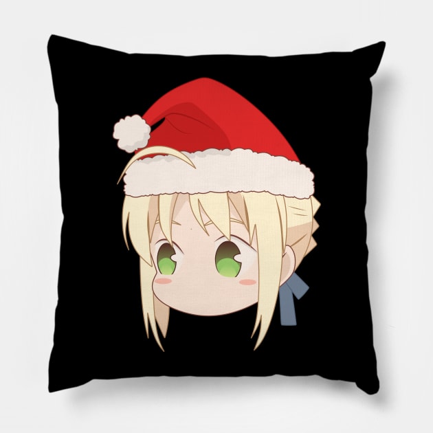 CUTE SANTA SABER from Fate Stay Night Pillow by zerooneproject