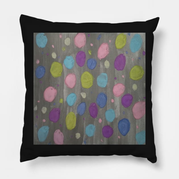 Pastel Bubbles Abtract Pillow by DanielleGensler