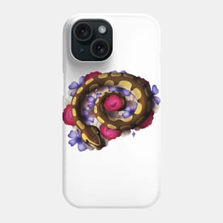 Ball Python in Flowers Phone Case