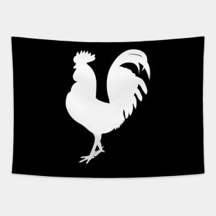 Chicken Rooster Silhouette Tapestry